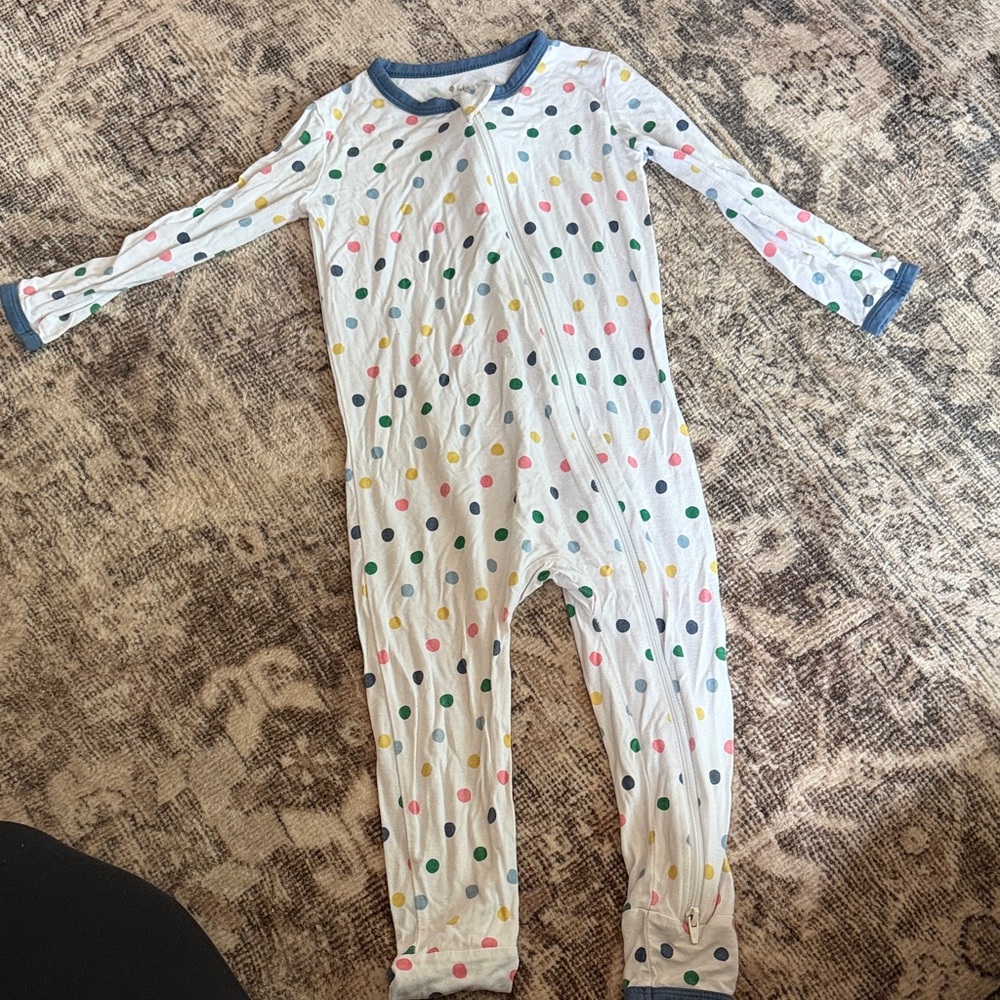 Kyte BABY White Polka Dot Kids One Piece